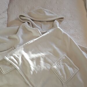 L.L. Bean Cream Hooded Blanket